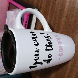 Tall ceramic travel latte mug